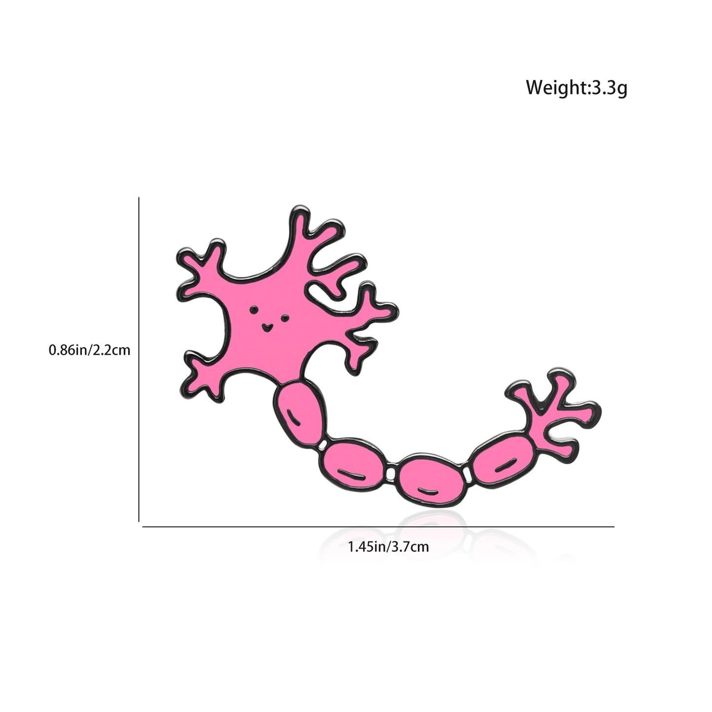 Dr's gift Cute Neuron Cell Enamel Brooch Animated Nucleus Pin Backpack Lapel Badge Accessories Jewelry for Doctors Brain Researchers Med Students