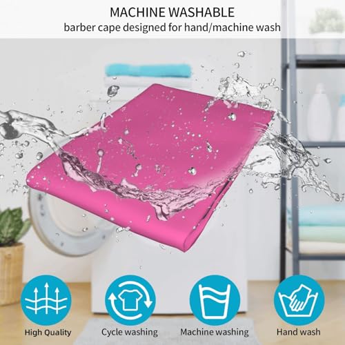 Custom Barber Cape Unisex Salon Hair Cutting Capes Add Your Image Logo Haircut Kit Personalized Stylist Tool - color: Hot Pink