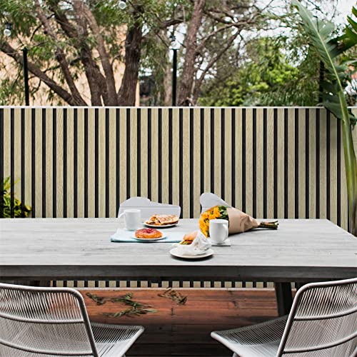 myforHD Wallpaper Peel and Stick Wood Grating Stripe Self-Adhesive Wallpaper Faux Wood Contact Paper Wood Slats Self Adhesive Wall Paper PVC Vinyl Film Removable Waterproof (Wood B, 17.3" x 236") - color: Wood B, size: 17.3" x 236.2"