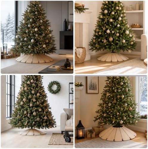 Tree Nest Christmas Tree Collar 32" D Round Christmas Tree Skirt Base Cover