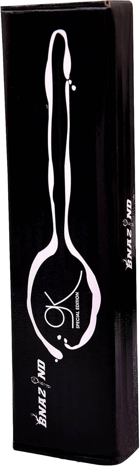 BNAZIND 8 Inch Kunz Spoon Perforated - Small | 18/10 Stainless Steel Silver Chef Spoon for Draining, Plating & Serving & Professional Kitchen Use, Dishwasher Safe