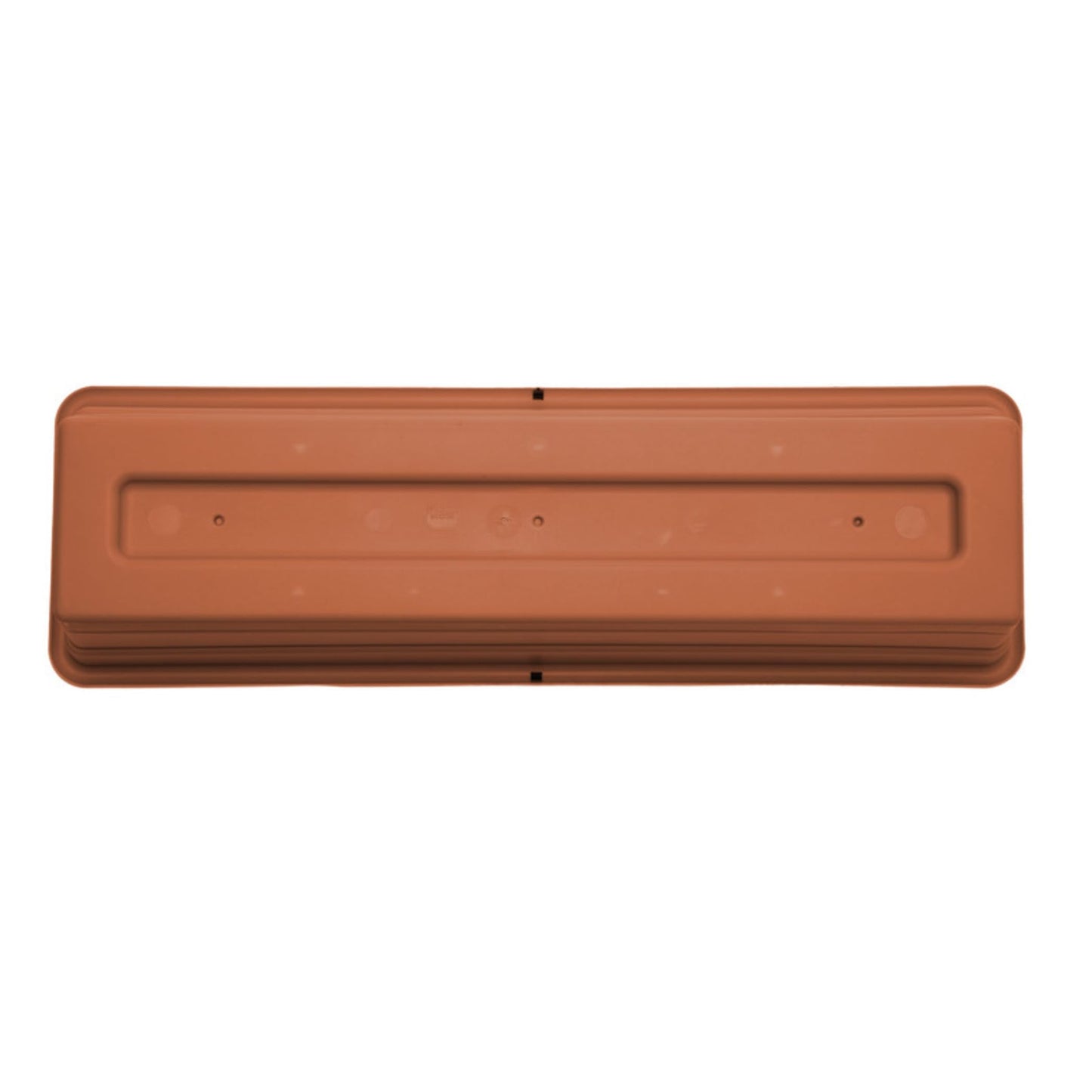 Bloem Dura Cotta Window Box Planter: 24" - Terra Cotta - with Tray, Weatherproof Resin Box, Removable Tray for Indoor & Outdoor Use, Gardening, 3 Gallon Capacity