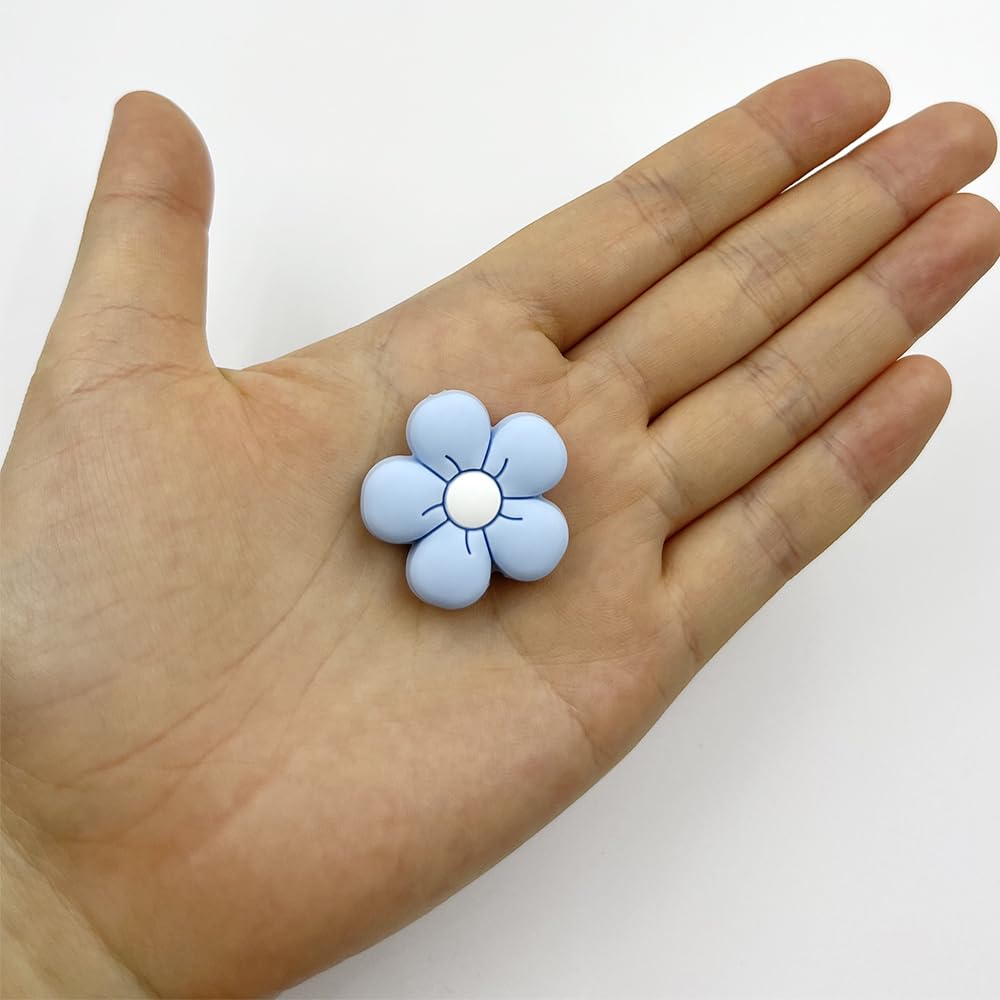 15Pcs Daisy Flower Beads Mix Color Sunflower Shaped Beads Knitting Needle Stoppers Focal Beads for Pens Loose Spacer Beads for Keychain Making Jewelry DIY Bracelets Knitting Needle Point Protectors