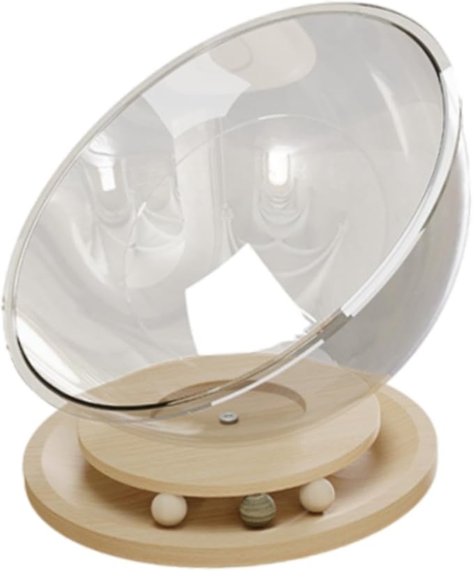 Leefasy Space Capsule Cat Bed, Pet Furniture, Easy Cleaning, Universal Small Pets Activity Centre Bed Toy, Sleeping Nest for Cats, Solid Wood L