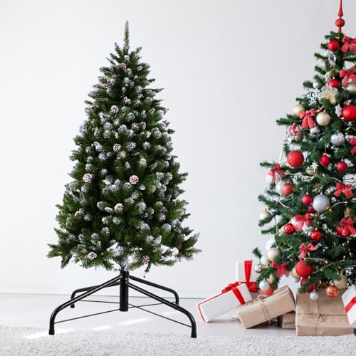 Cabilock Artificial Christmas Tree Stand Iron Base for 4ft Artificial Trees - Foldable 4-Leg Xmas Stand for 0. 7 Inch Pole - Indoor Holiday Decoration Replacement
