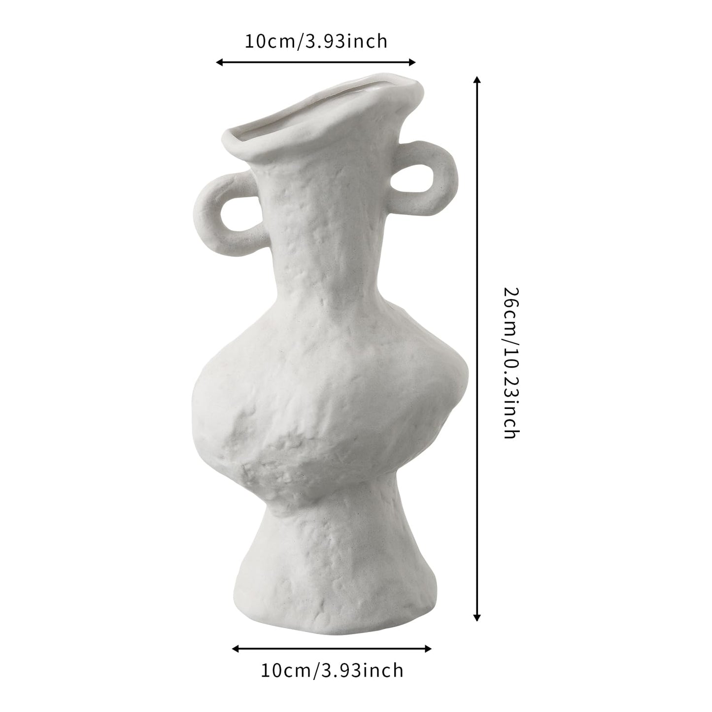 BUICCE Handmade Rustic Ceramic vase for Flowers Unique Decorative Pottery Vase for Farmhouse Home Office Decor