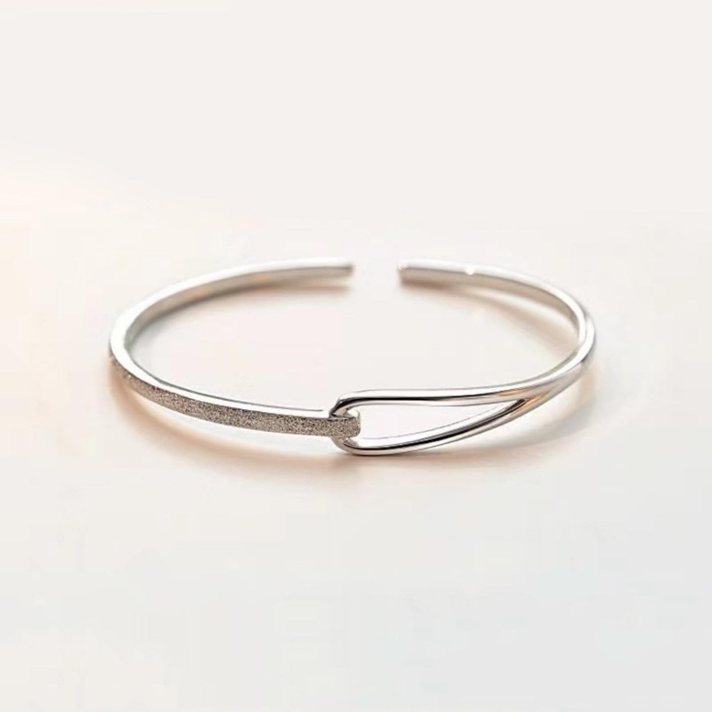 Handmade 925 Sterling Silver Bangle Bracelet For Women Dual Layered Bangles Hollow Bangle Bracelets Hammered Bangle Open Adjustable Cuff Bangle Bracelets For Women Stackable Wrap Bangle Bracelets Gift