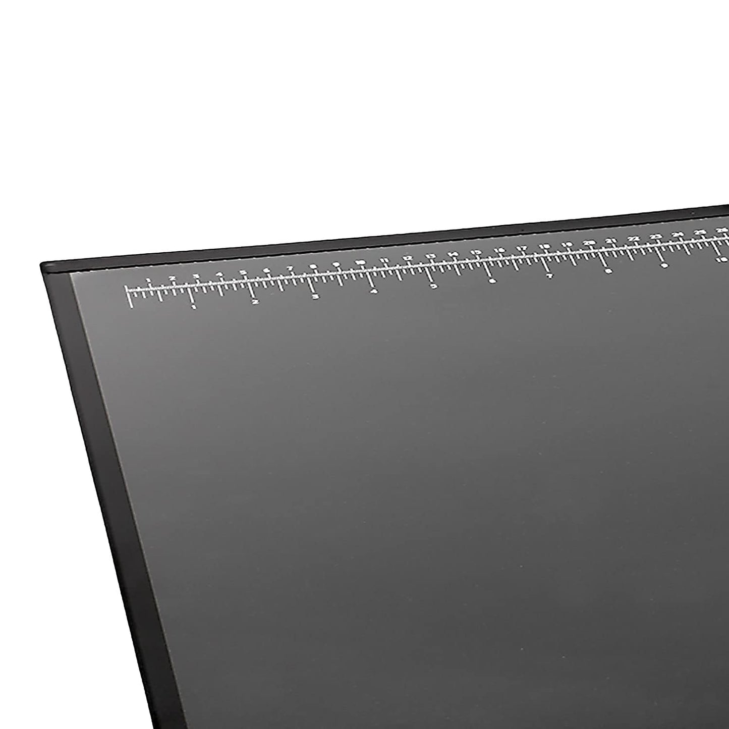 Artistic Logo Pad Engineering Desk Mat Pad for Desktop Organization & Document Protection, Printed Ruler Measurements, Black/Clear, 19" x 24"