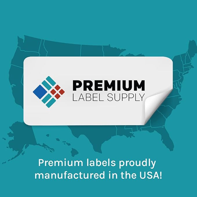 Premium Label Supply White Sticker Shipping Labels – 4" x 5" – Laser/Inkjet Compatible – (4 per Sheet), 500 Sheets - 2,000 Total Adhesive Labels