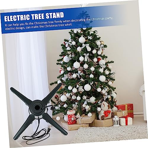Ciieeo 1pc Electric Christmas Tree Stand Rotatable Support Base Holiday Display Easy Installation Suitable for Home Us Festive Decoration