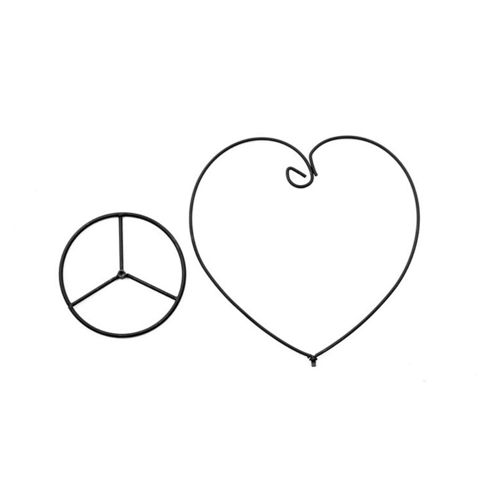 YY YEARCHY Ornament Display Stand Heart Shaped Hook Rack Holder for Hanging Glass Globe Pot Terrarium Witch Ball Home Christmas Wedding Decoration Creative Gift (1, 4.7" x 9" x 9")
