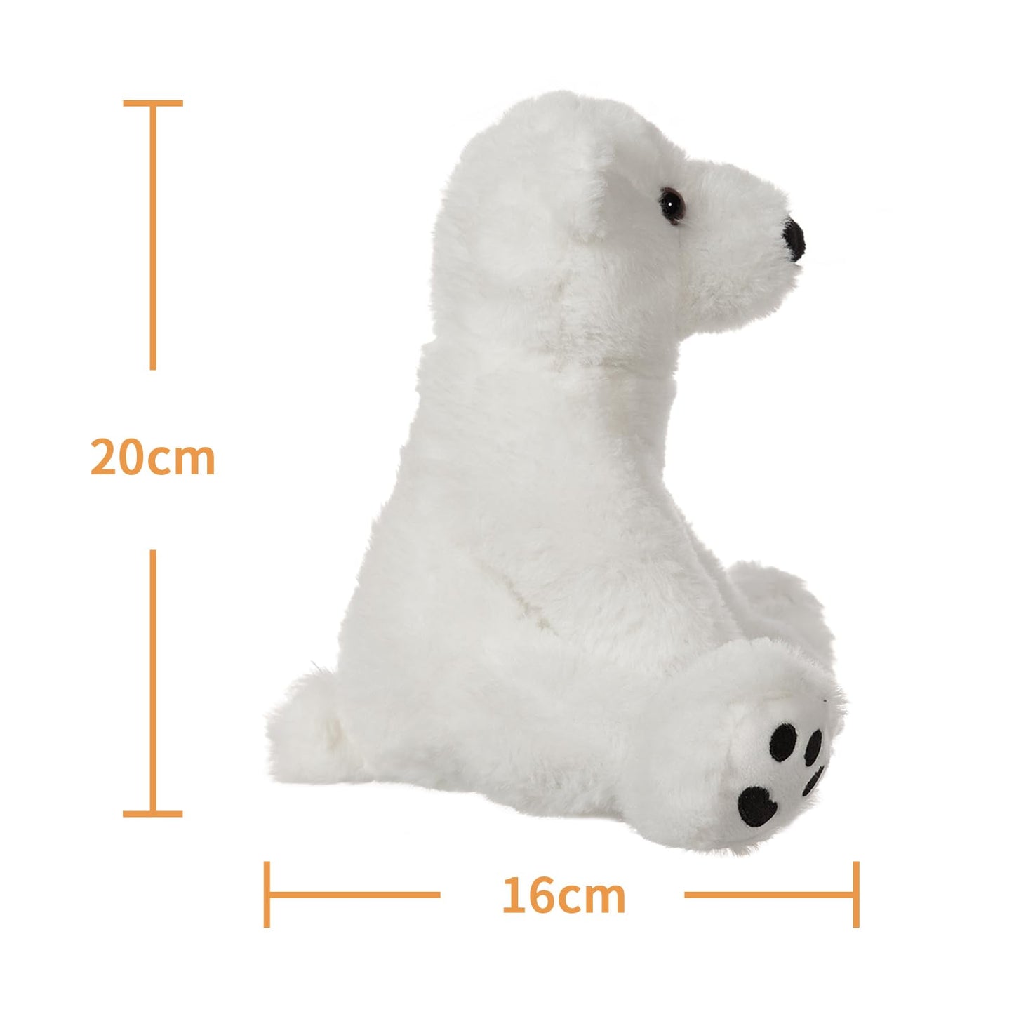 Apricot Lamb Toys Plush White Polar Bear Stuffed Animal Soft Cuddly Perfect for Child (White Polar Bear ,8 Inches