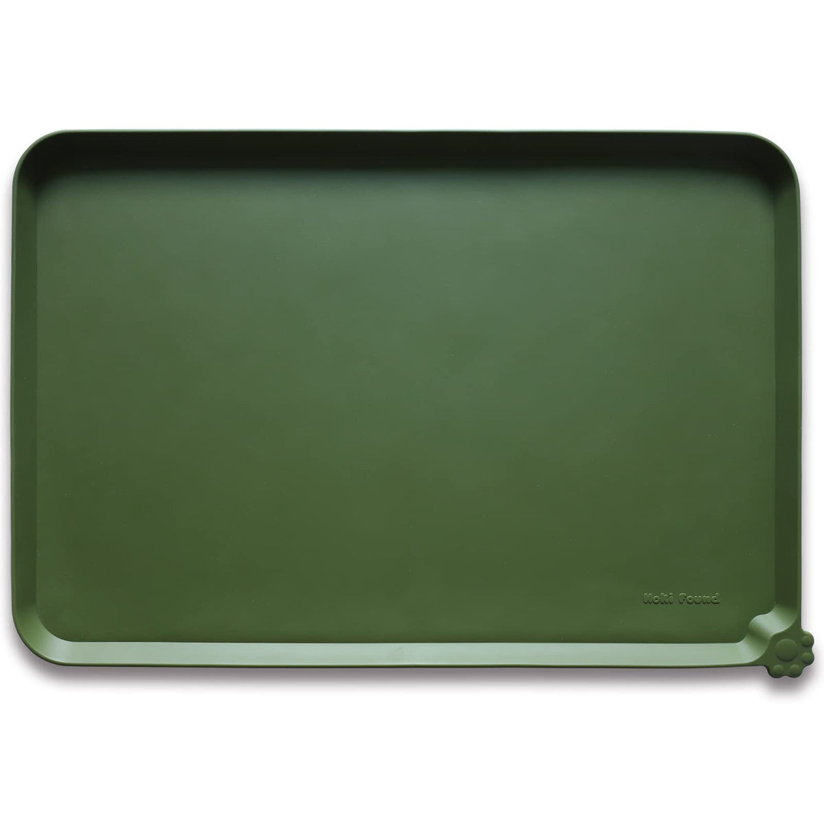 Hoki Found Silicone Pet Food Mats Tray - Non Slip Pet Bowl Mats Placemat - Dog Cat Feeding Mat - Waterproof Dog Food Mats -Pet Water Mats for Floors -Black