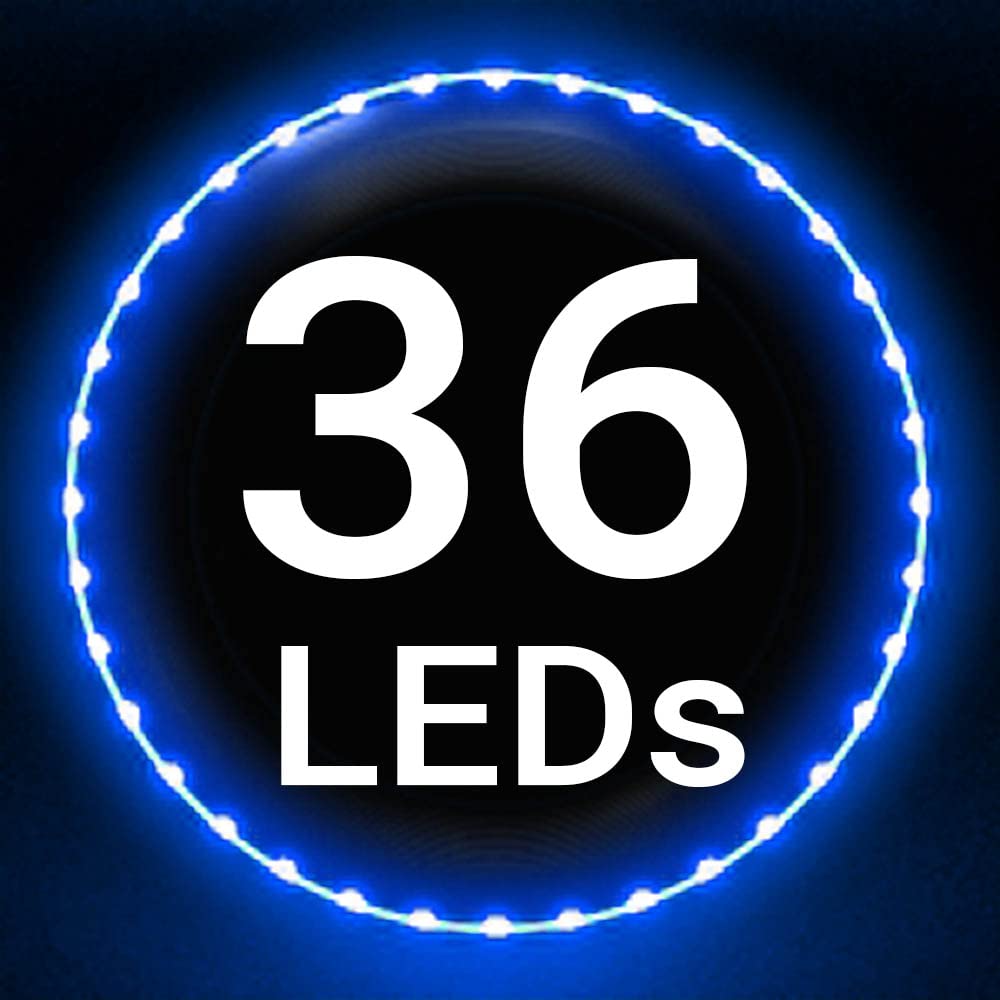 TOSY Flying Disc - 36 Monocolor LEDs, Super Bright, Smart Modes, Easter Basket Stuffers Gift, Camping Toy for Kid/Teen/Adult, Auto Light Up, Rechargeable, Waterproof, 175g