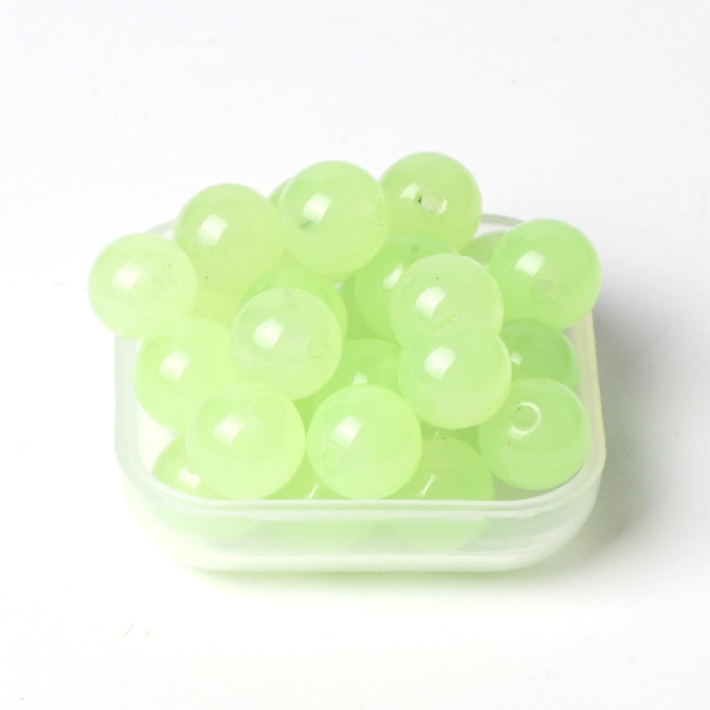 100Pcs Natural Stone 8mm Mint Green Jasper Round Loose Gemstone Energy Healing Beads Hole Size 1mm DIY Smooth Beads for Bracelet Necklace Earrings Jewelry Making