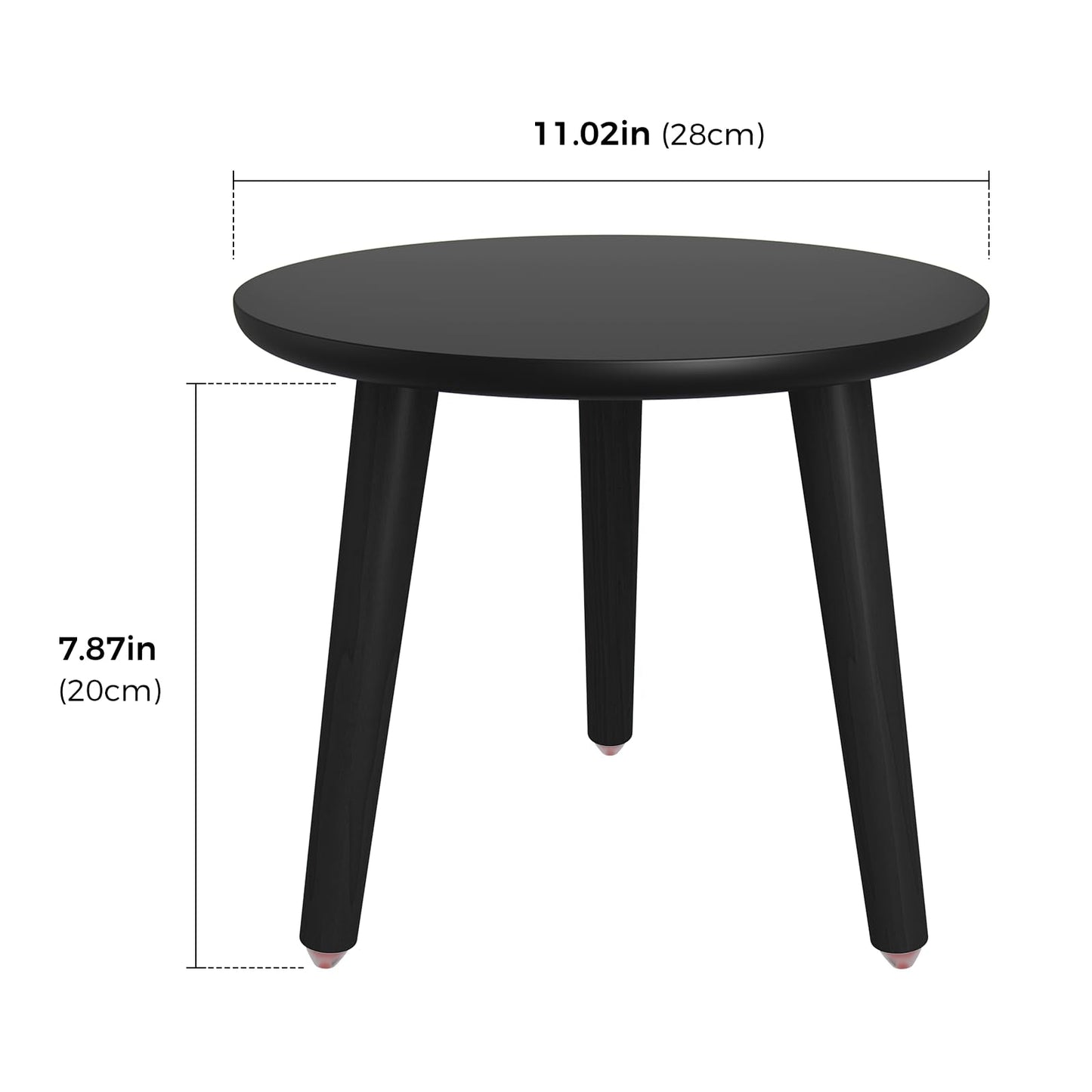 Leaf&lull Black Plant Stand Indoor Small Plant Table for Large Plants Wood Plant Stool Tall Plant Holder for Living Room Bedroom Balcony