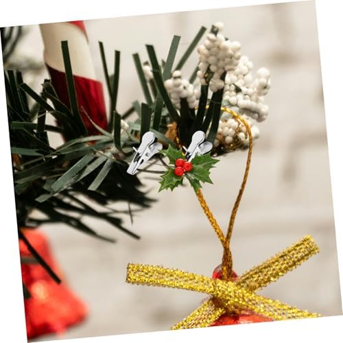 MAGICLULU 100pcs Christmas Flower Clips Alligator Clips for DIY Crafts Festive Decorations for Wreaths and Xmas Trees Lightweight and Versatile Ornament Clamps