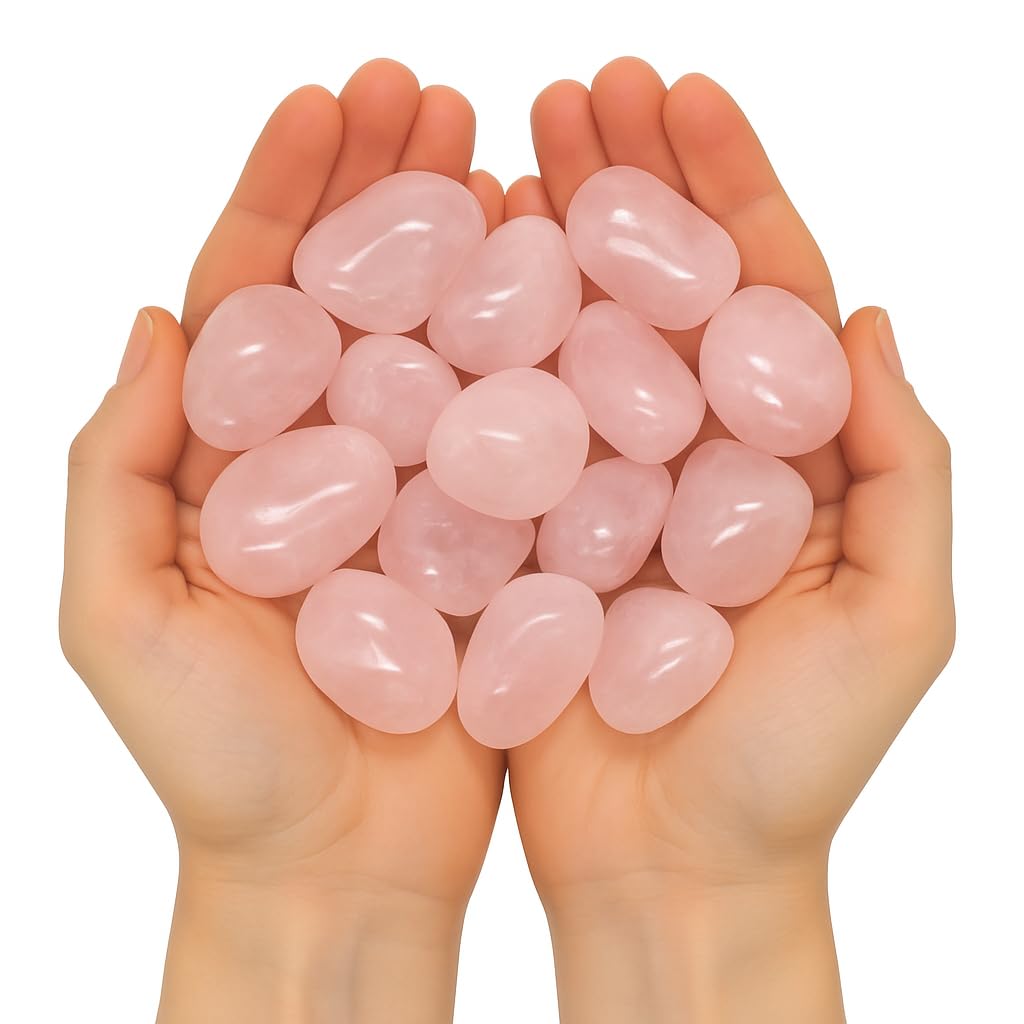 Rose Quartz Tumbled Stone – Natural Crystal for Love, Positivity & Energy Balance – Pocket Gemstone for Meditation, Reiki, Chakra & Spiritual Décor