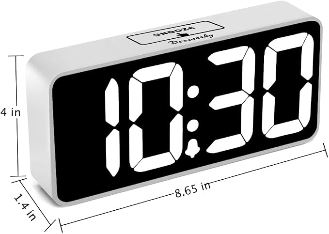 DreamSky Large Digital Alarm Clock Big Number for Seniors/Visually Impaired
