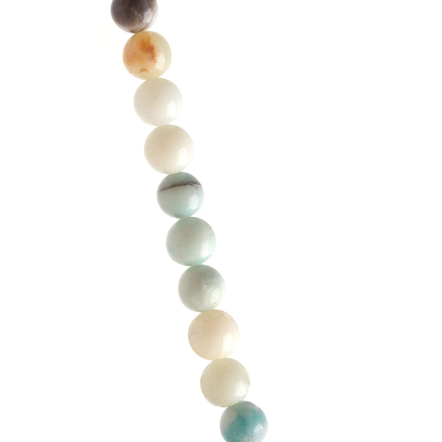 Filluck Natural Stone Beads Amazonite 8mm Polished Round Smooth Gemstone Beads for Jewelry Making 15 Inch(Amazonite,8mm)