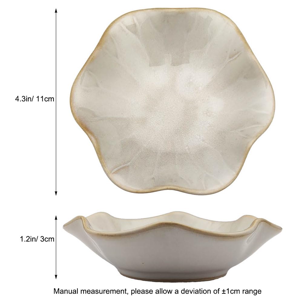 Ceramic Leaf Dish, Tiny Key Bowl, Small Ring Dishes Holder, Jewelry Plate, Trinket, Nightstand Decor for Entryway Table Home Decor Gift for Mom, Women, Girls