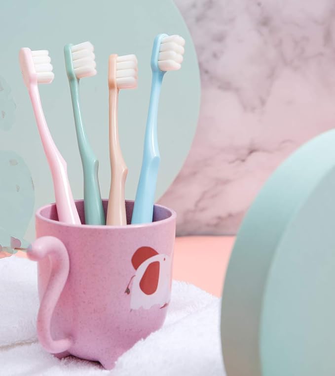 [Upgrade Version 4 Pack Micro Nano Extra Soft Toothbrush for Adult,20000 Soft Bristle Toothbrush for Sensitive Teeth or Gum Clean Effectively,Especially for Pregnant or Elderly.