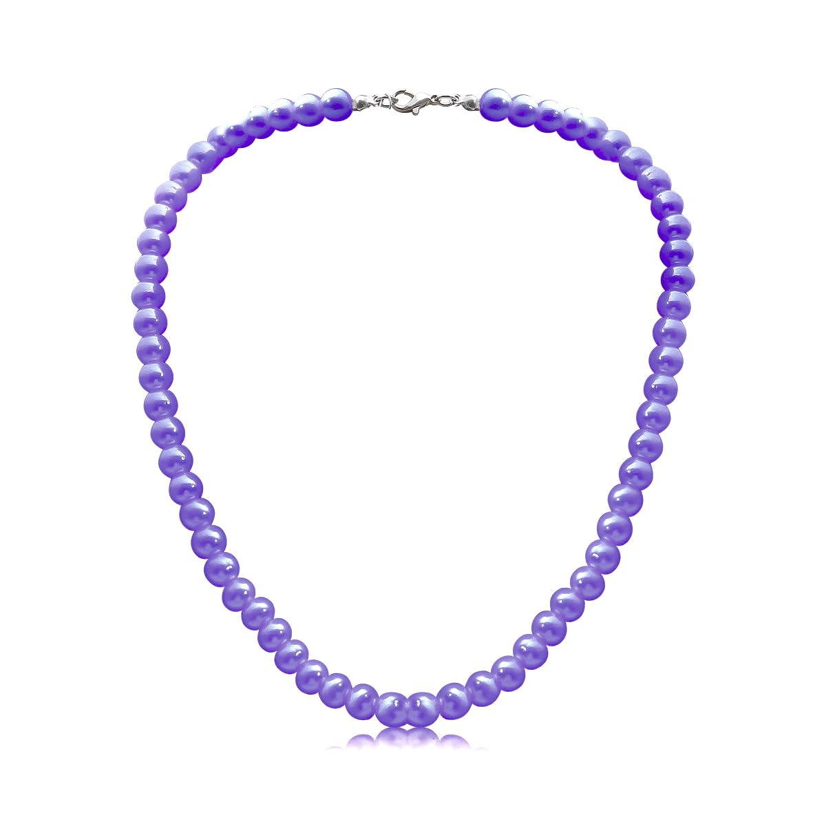 8mm Pearl Choker Necklace Multicolor 1920s Dainty Beads Necklace Costume Prom Party Statement Jewelry for Women-dark purple