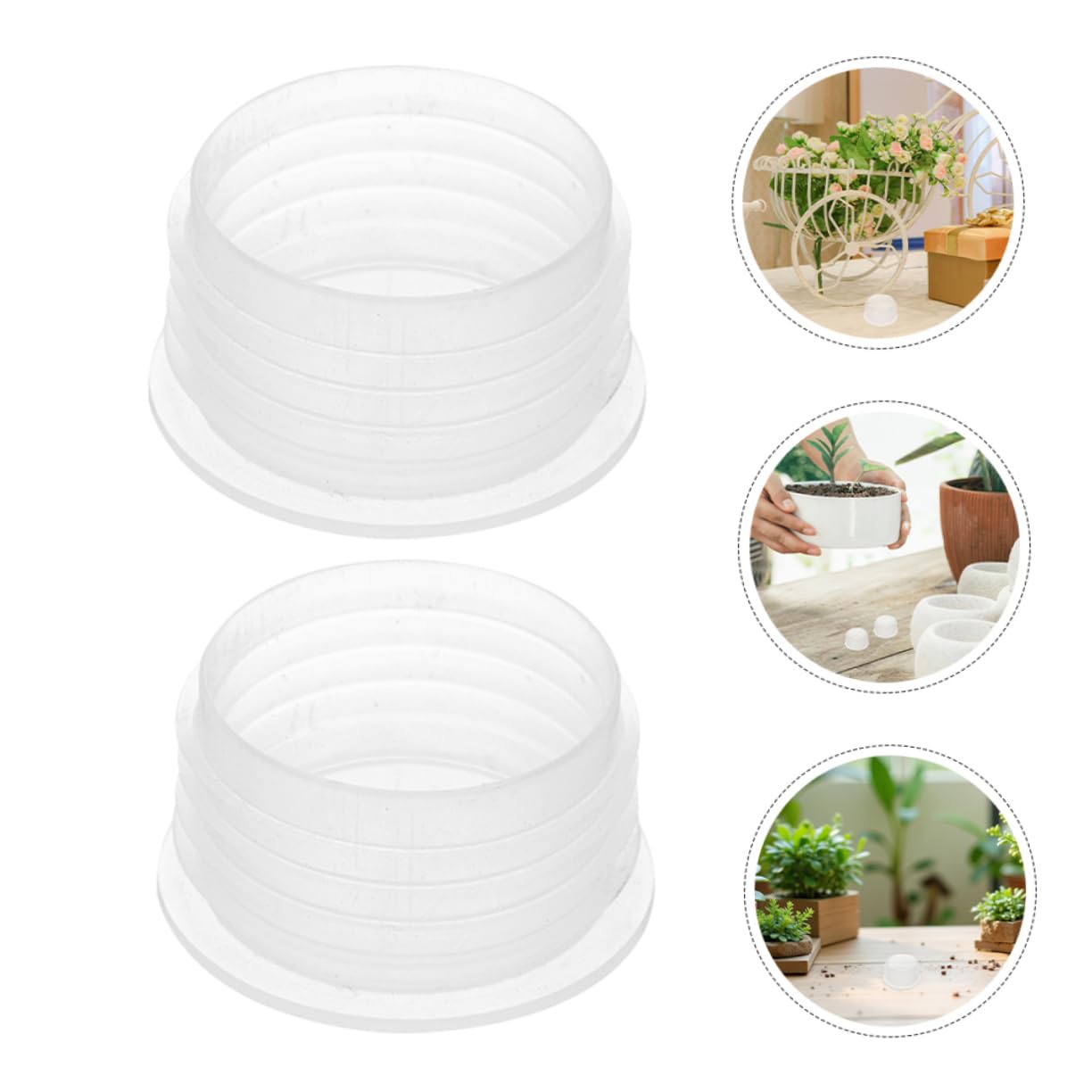 JOINPAYA 12pcs Reusable Round Water Stoppers for Planters Durable Plastic Sealing Plugs to Prevent Water Seepage Flower Pots Balcony Vegetable Boxes and Garden Use