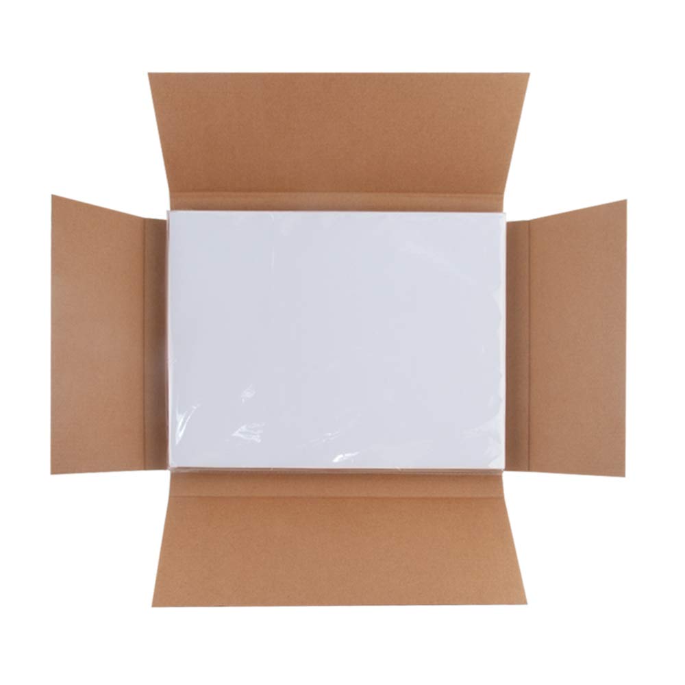 L LIKED 8.5x11 Printable White Sticker Paper Full Sheet Label, Matte, for Laser & Inkjet Printing (100 Sheets)