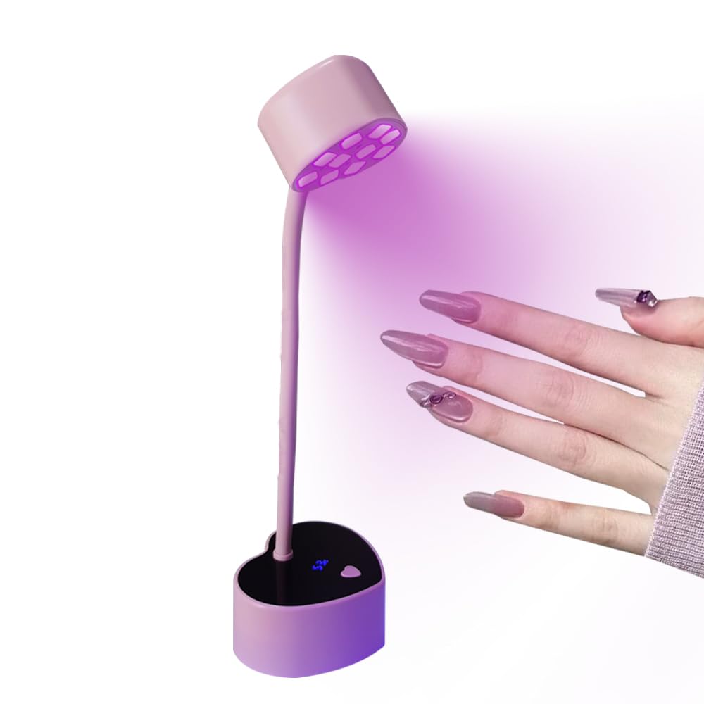 ZUSING UV Nail Lamp with 3 Timers Auto Sensor 30W Mini UV Nail Light for Gel Nails Polish Nail Dryer (Pink)