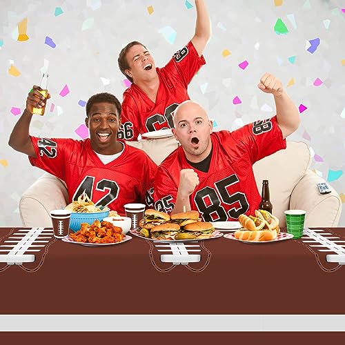 Football Party Decorations Disposable Tablecloth Plastic Touchdown Table Cover for Birthday Football Party Games Decoration 54 X 108Inch,2 Pack - style: FOOTBALL
