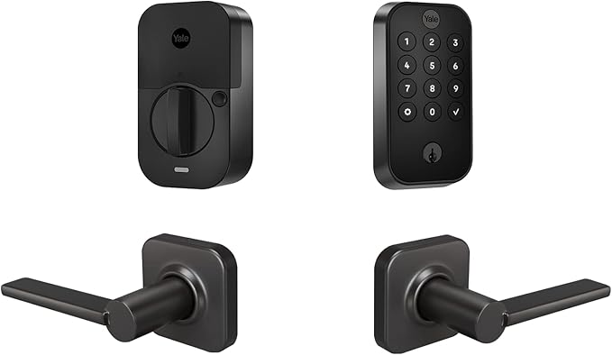 Yale Assure Lock 2 Keypad with Bluetooth and Valdosta Lever in Black Suede