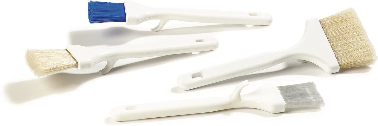 SPARTA 4037900 Meteor Boarhair Basting Brush, Dishwasher Safe With Built-In Plastic Handle, 3 Inches, Brown