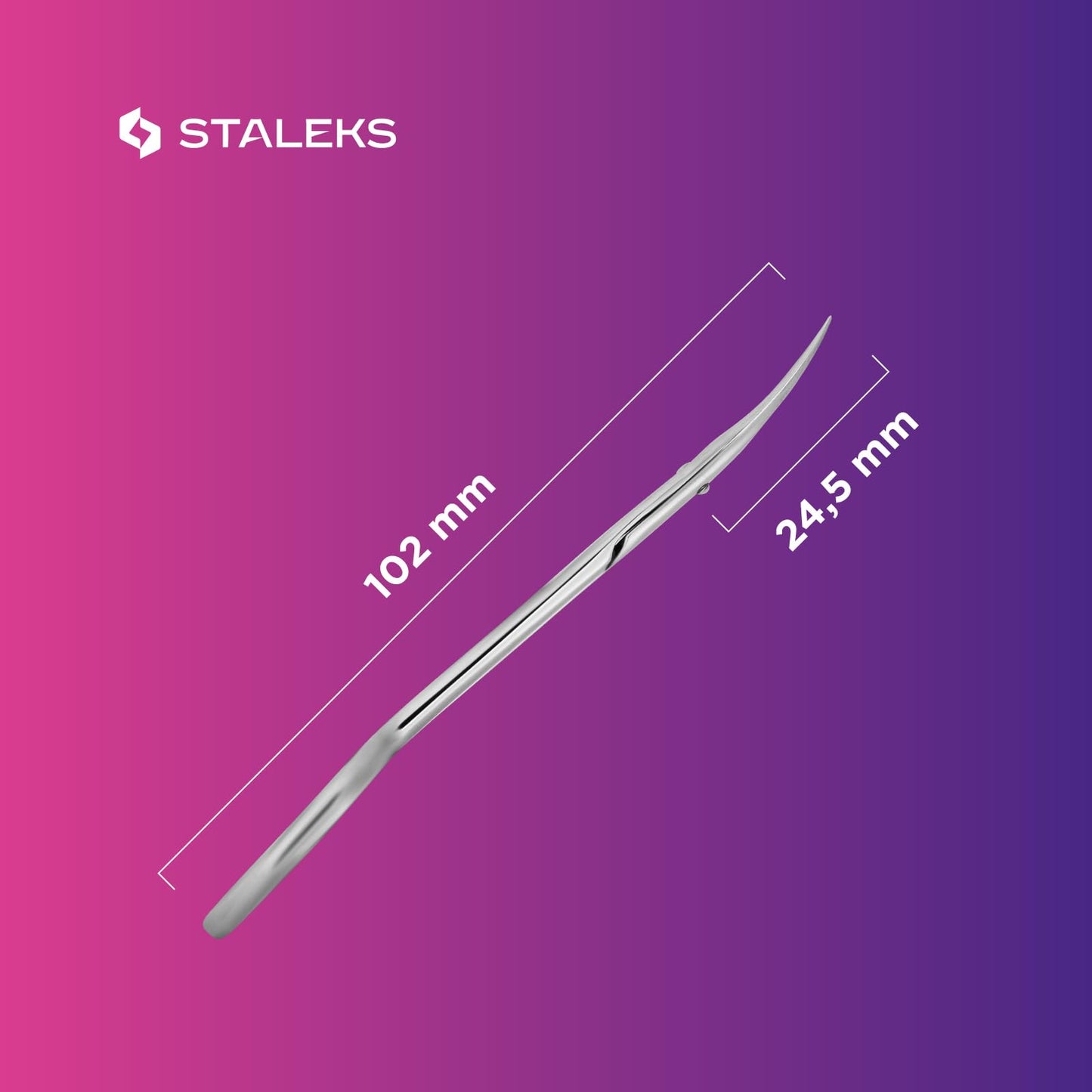 Staleks Exclusive 20 Type 1 Cuticle Scissors (Magnolia) – Professional Manual Sharpening and Classic Curved Blades