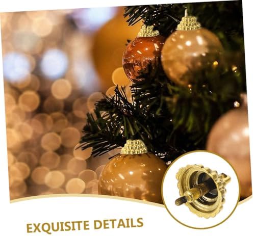 ORFOFE 100pcs Round Christmas Ornament Caps Plastic Hangers for Christmas Tree and Craft Decorations Easy to Install Xmas Ornament Caps for Festive Celebrations