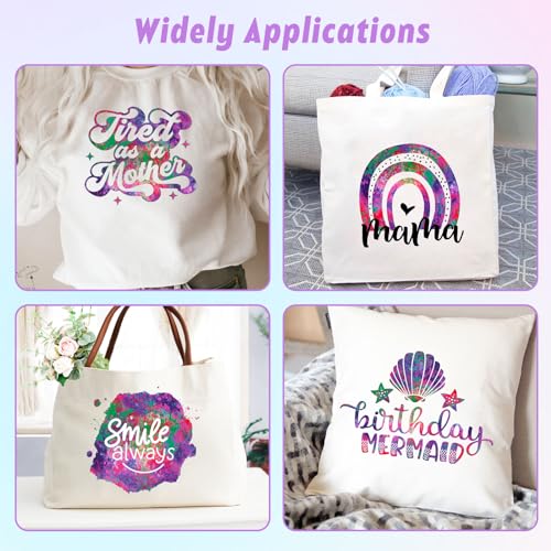 Tintnut Purple Splash Heat Transfer Vinyl - 6 Sheets 10"x12"Watercolor Patterned HTV Vinyl for T-Shirts Hats Clothes - color: Purple-6pcs