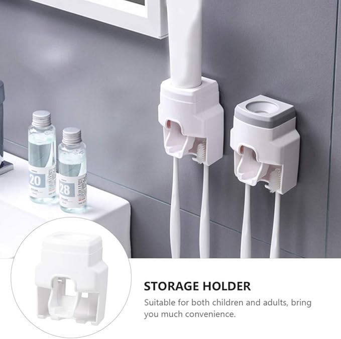 Toothpaste Dispenser Squeezer Pump Wall Mounted Storage Holder Hand Bathroom Accessories for Washroom