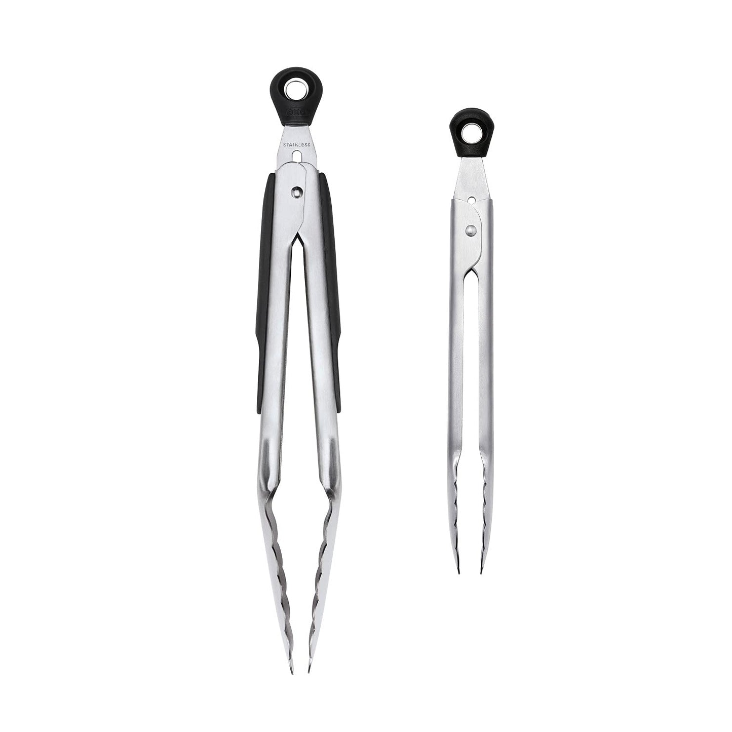 OXO Good Grips 2-Piece Tong Set, Silver