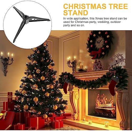 ABOOFAN White Christmas Tree Plastic Christmas Tree Stand Folding Artificial Replacement Stand Holder Base for Artificial Xmas Tree Christmas Tree Accessory Green White Accessories