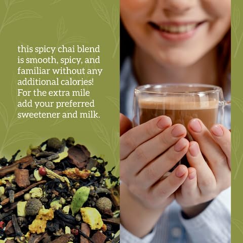 Nelson's Tea Chai Latte - Full-Bodied Black Tea with All-Natural Flavoring - with Spicy Chai blend with Cinnamon Chips, Peppercorns, Ginger Root, Cloves, Orange Peel - Underlying Sweetness - 4oz