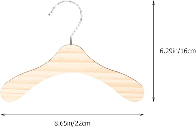 10pcs Wooden Dog Hangers for Small Dog Clothes and Cat Wear