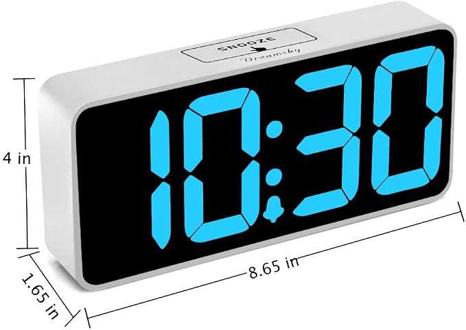 DreamSky Large Digital Alarm Clock Big Number for Seniors/Visually Impaired