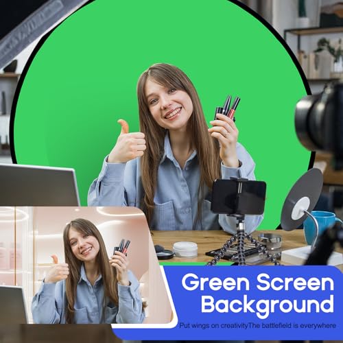 Portable Blue Green Screen Chair, 57 in Greenscreen Backdrop with Stand 2-in-1Double Sided Foldable Green Background, for Video Chats and Meetings, Photography, Photo Zoom, Streaming Games - color: Green/Blue