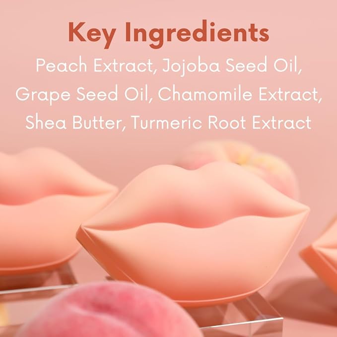 KOCOSTAR Lip Mask Rose and Peach Duoduo Bundle, Korean Hydrating Lip Care Treatment Set