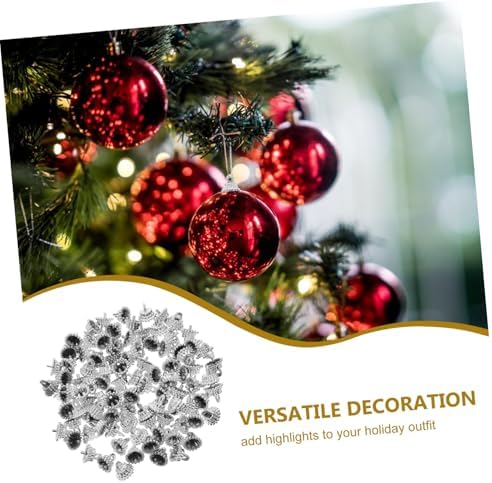 FAVOMOTO 100pcs Silver Christmas Ornament Caps Plastic Replacement Hangers for Tree Decorations Round Caps for Glass and Porcelain Ornaments Easy to Use for Holiday Crafting