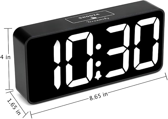 DreamSky Large Digital Alarm Clock Big Number for Seniors/Visually Impaired