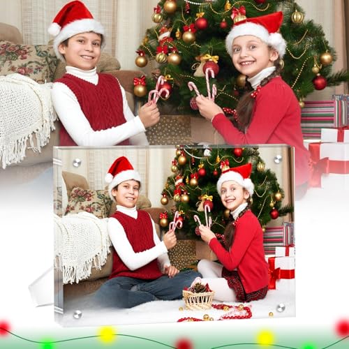 3 Pack(8×10) Acrylic Picture Frames Clear Magnetic Photo Frames Freestanding Lucite Acrylic Block Frame Frameless Desktop Display for Home Office - size: 8"x10"-3Pack
