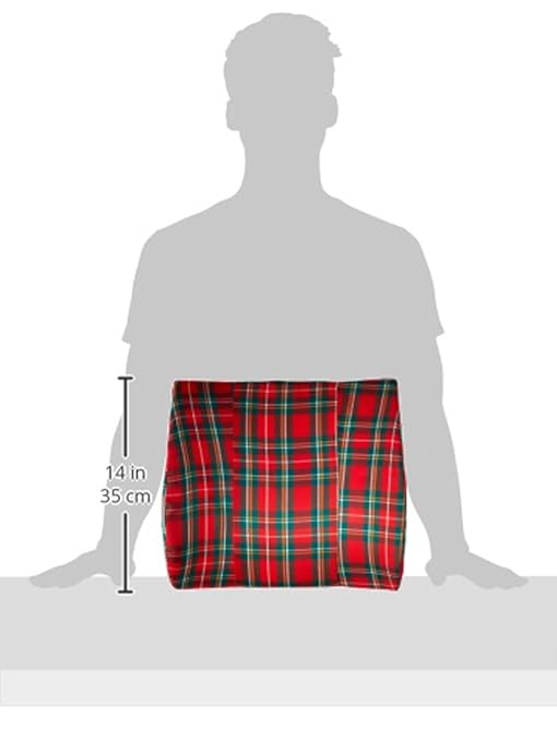 Graham-Field DM80R Lumex Lumbar Support Pillow for Cars and Office Chairs, Decorative Red Plaid
