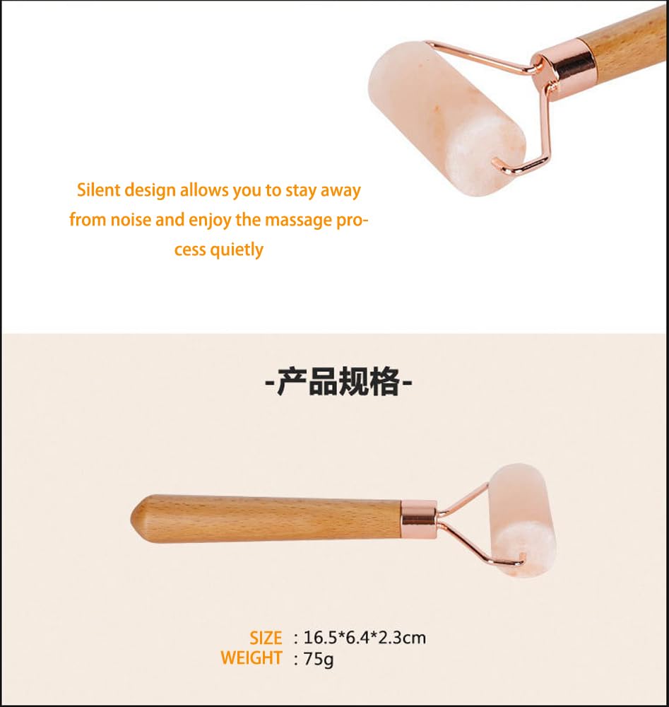 Windfulogo Himalayan Salt Facial Massage Roller Hot & Cold Massage Stones Set Heated Warmer Stone for Spa