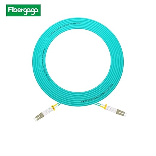 Fibergaga 2m(6ft) OM3 LC to LC Fiber Patch Cable,10GB/40GB Multimode Duplex 50/125µm 2.0mm Fiber Optic Cable Length Option: 0.5M(1.6ft)-100M(328ft)